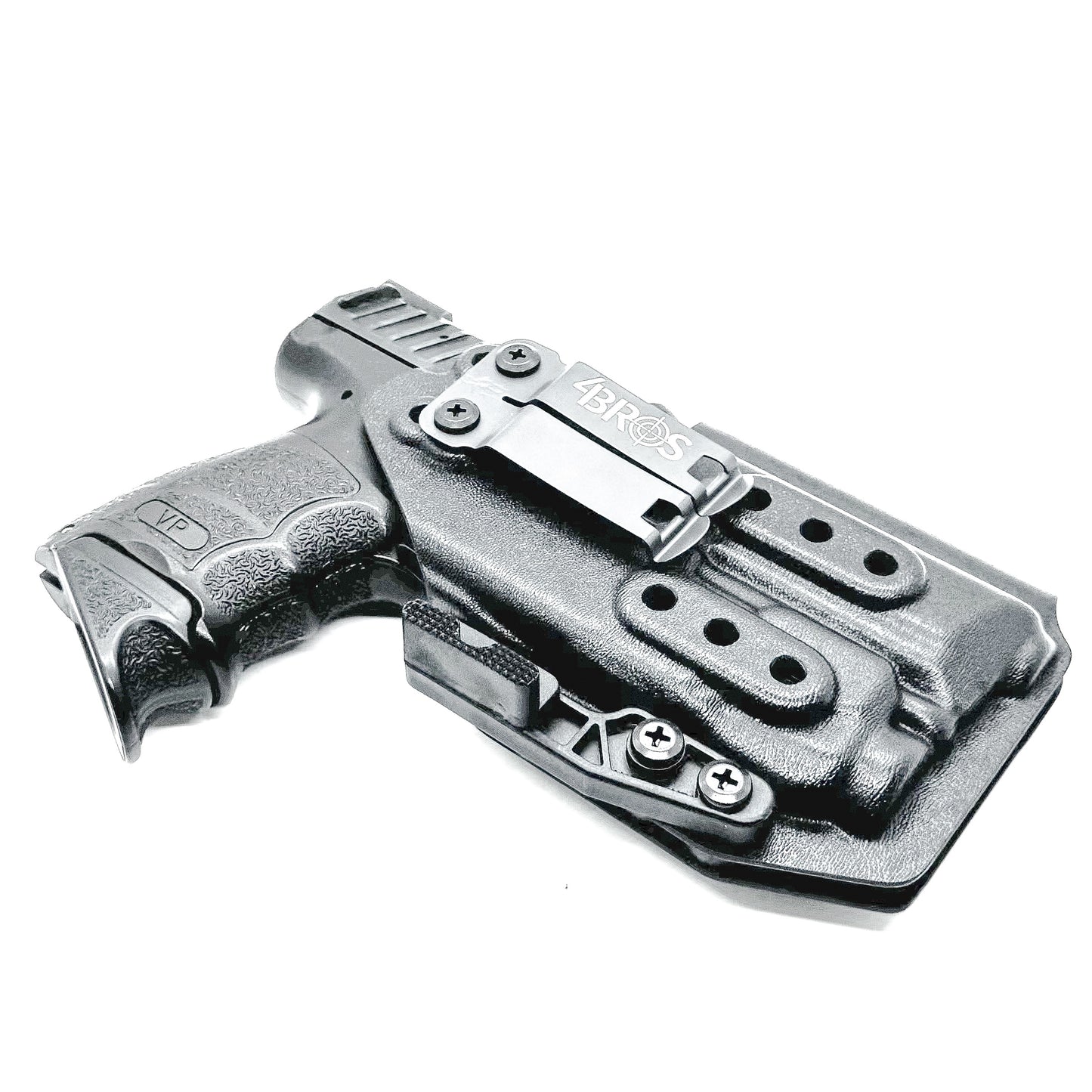 Black AIWB, IWB, Kydex for the Heckler & Koch H&K VP9 or VP9SK pistol with Streamlight TLR-7X, TLR-7 X, & TLR-7 A from Four Brothers 4BROS holsters.
