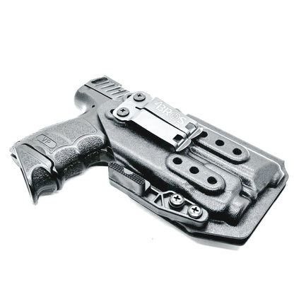 Black AIWB, IWB, Kydex for the Heckler & Koch H&K VP9 or VP9SK pistol with Streamlight TLR-7X, TLR-7 X, & TLR-7 A from Four Brothers 4BROS holsters.