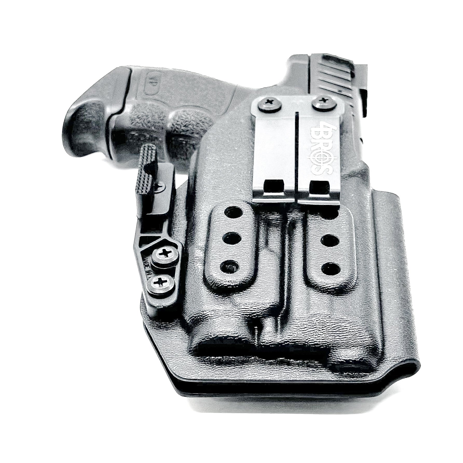 Black AIWB, IWB, Kydex for the Heckler & Koch H&K VP9 or VP9SK pistol with Streamlight TLR-7X, TLR-7 X, & TLR-7 A from Four Brothers 4BROS holsters.