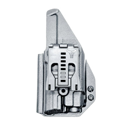 Black Outside Waistband OWB Holster for the H&K Heckler & Koch VP9 or VP9SK with Streamlight TLR-8 A G from Four Brothers 4BROS Holsters, USA made.