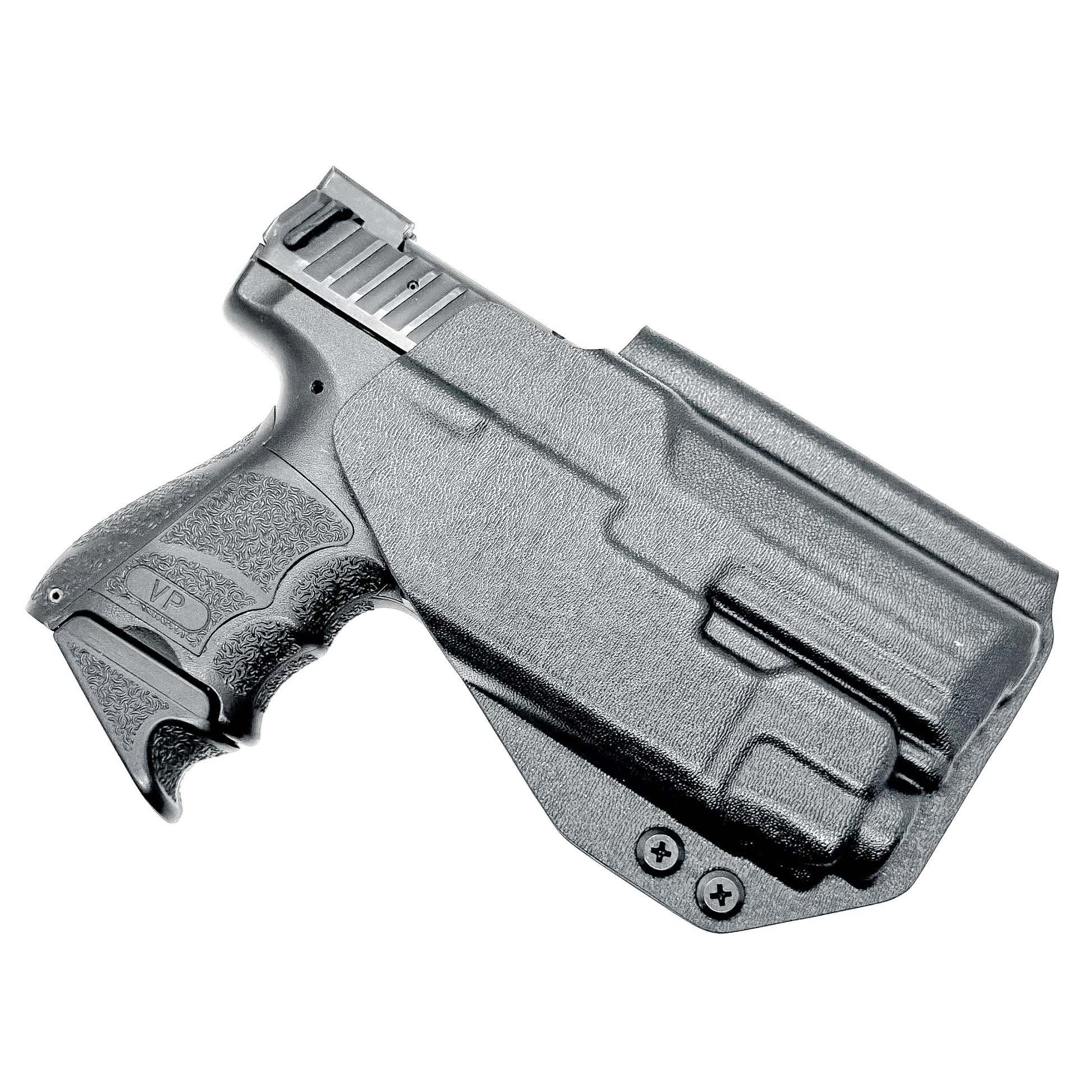 Black Outside Waistband OWB Holster for the H&K Heckler & Koch VP9 or VP9SK with Streamlight TLR-8 A G from Four Brothers 4BROS Holsters, USA made.