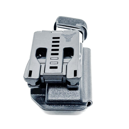 Black Kydex OWB Outside Waistband magazine pouch for the Springfield Hellcat Pro, Sig Sauer P365X-MACRO or P365XL from Four Brothers 4BROS Holsters. 