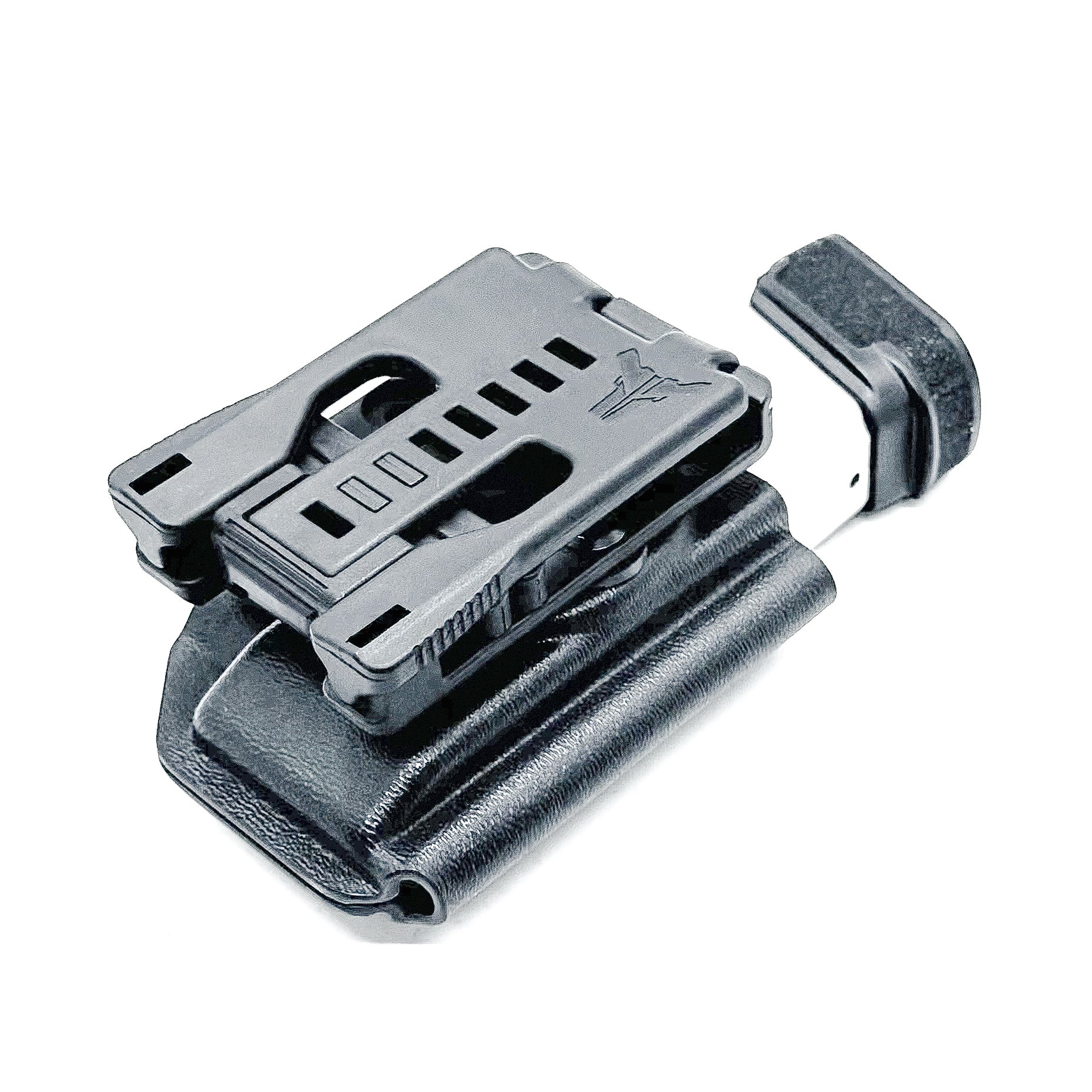 Black Kydex OWB Outside Waistband magazine pouch for the Springfield Hellcat Pro, Sig Sauer P365X-MACRO or P365XL from Four Brothers 4BROS Holsters. 