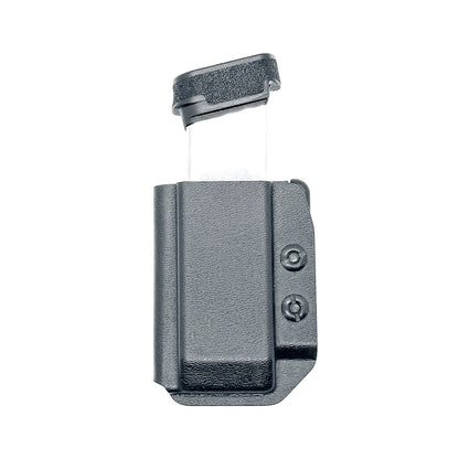 Black Kydex OWB Outside Waistband magazine pouch for the Springfield Hellcat Pro, Sig Sauer P365X-MACRO or P365XL from Four Brothers 4BROS Holsters. 
