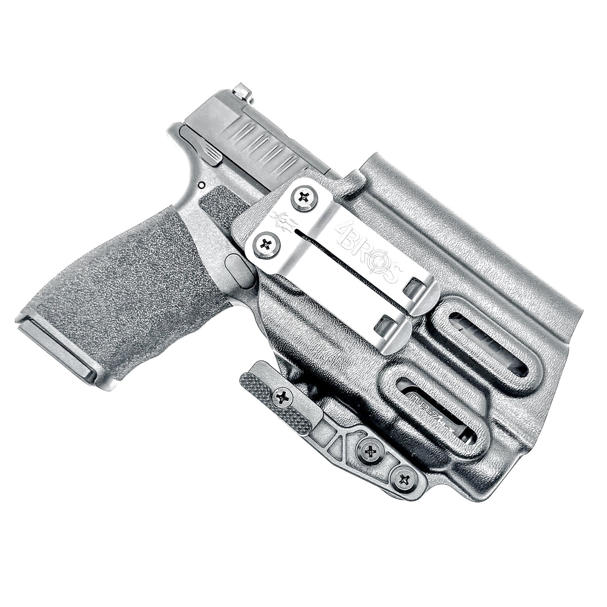 For the best IWB AIWB Inside Waistband Holster for the Springfield Hellcat Pro & Pro Comp pistol & Streamlight TLR-7 HL-X, X, or A, shop Four Brothers Holsters