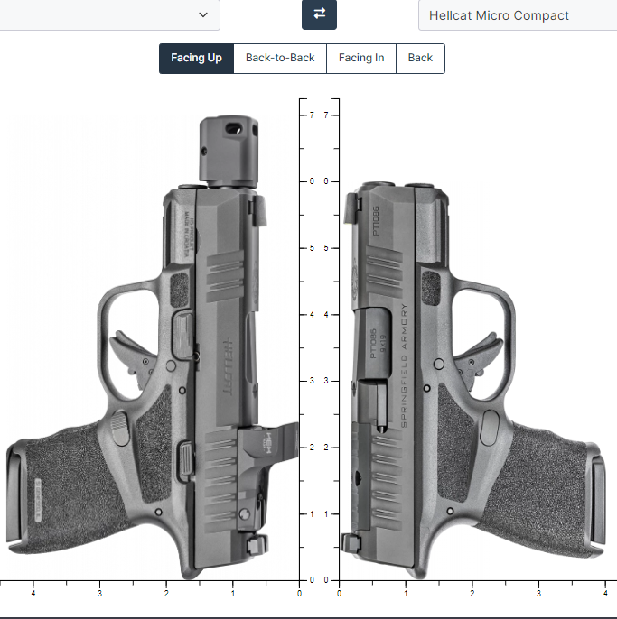 For the best, IWB AIWB Inside Waistband Kydex Holster designed to fit the Springfield Hellcat Mico Compact or Hellcat RDP pistol with Streamlight TLR-8 Sub, shop Four Brothers Holsters.  Full sweat guard, adjustable retention, open muzzle for threaded barrels cleared and for red dot sights. Made in the USA. 