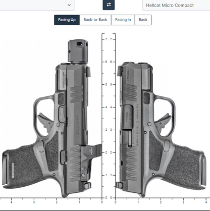 Hellcat RDP or Morco Compact chart for Four Brothers Holsters.