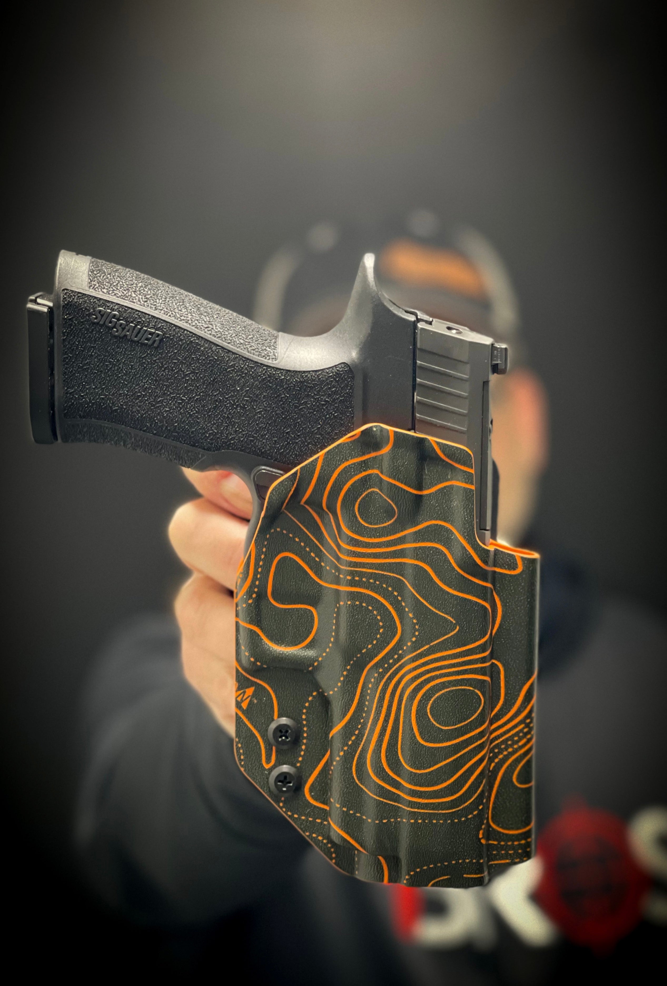 For the best Outside Waistband OWB Kydex holster designed to fit the Sig Sauer P320-XTEN COMP 10MM, shop Four Brothers Holsters. Full sweat guard, cleared for red dot sights & optics, adjustable retention, smooth surfaces, and designed to reduce printing Made in the USA P320 XTEN P 320 X TEN COMP X10 X 10 X10COMP