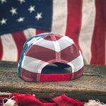 The 4Bros Proud Patriot Trucker is our take on what a true American should wear! It is intended to be your everyday hat, just like our holsters. Take it with you everywhere. The more wear it has and the dirtier it gets, the better it looks. 4Bros Laser Engraved Leather Logo, Comfort fit, and Snapback closure.