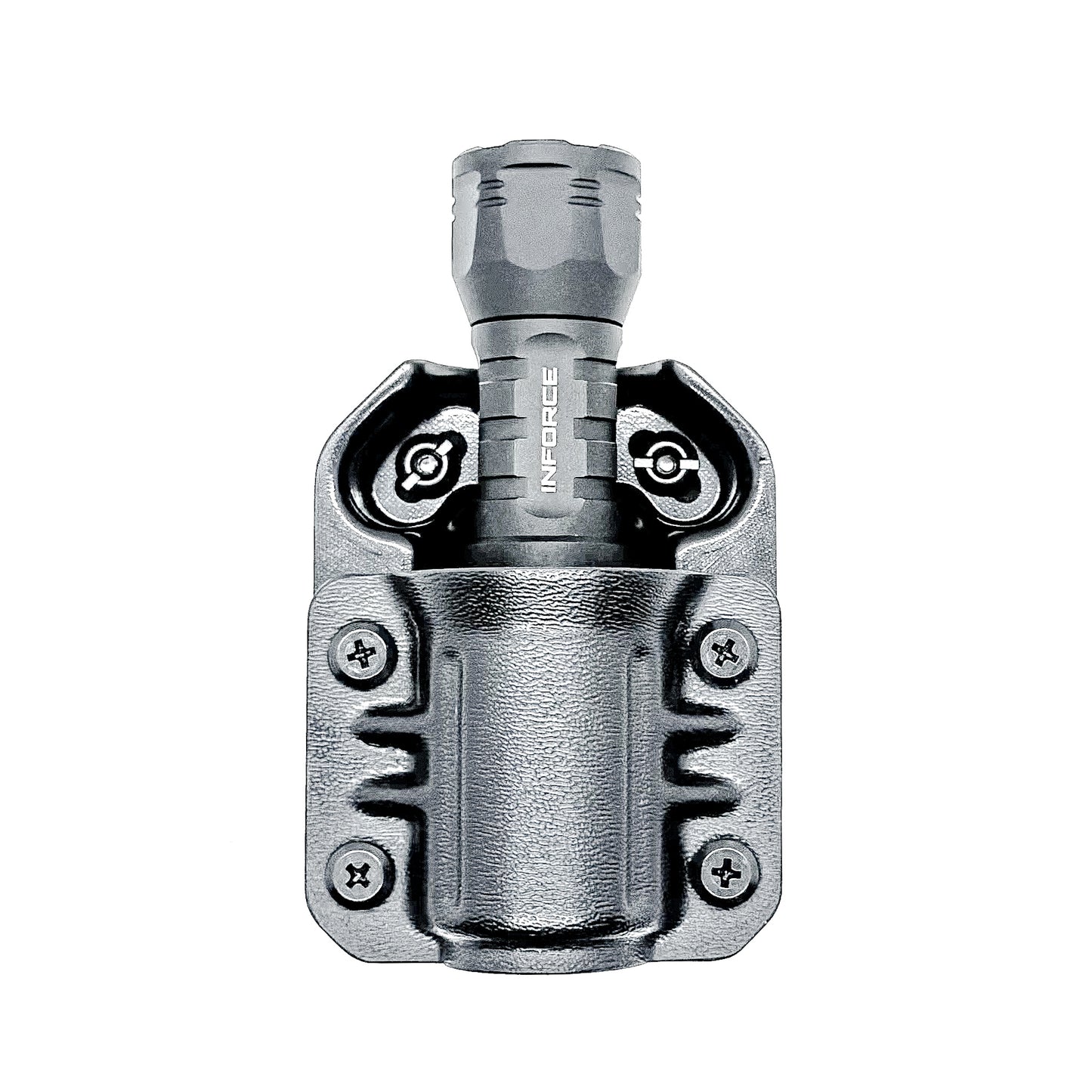 INFORCE ARC Flashlight Carrier for ARC 650-LR-H and 350-LR-H lights with adjustable retention, multiple mounting options, and rapid access.