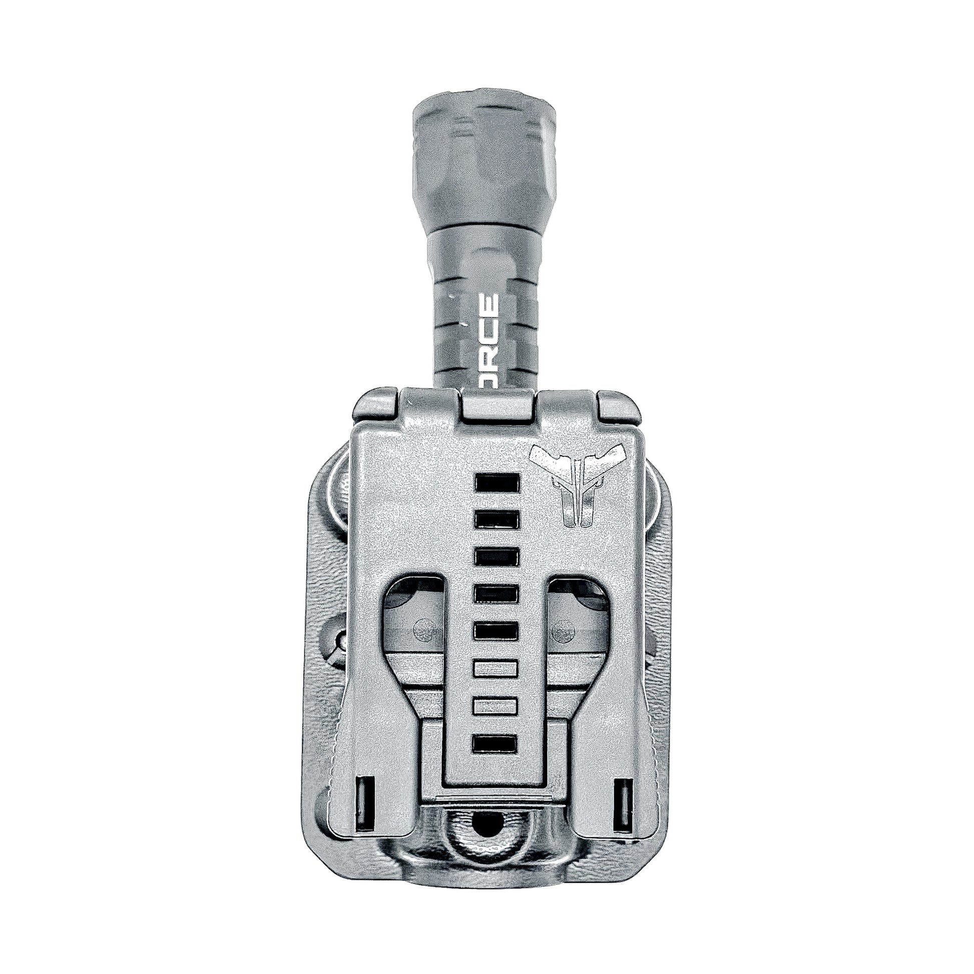 INFORCE ARC Flashlight Carrier for ARC 650-LR-H and 350-LR-H lights with adjustable retention, multiple mounting options, and rapid access.