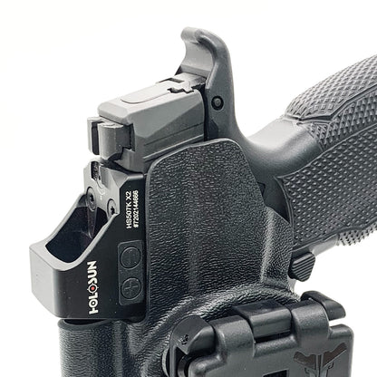 For the best concealed OWB Outside Waistband Holster designed to fit the Sig Sauer P365-XMACRO, P365XL or P365 slide with the Icarus Precision A.C.E. 365 "X" MACRO or A.C.E. 365 XL EVO Grip Module, shop Four Brothers Holsters.  