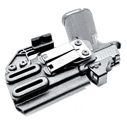 Inside Waistband (IWB) holster for the Icarus Precision ACE 365 311. Optic-ready, Enigma compatible, ModWing concealment, made in the USA