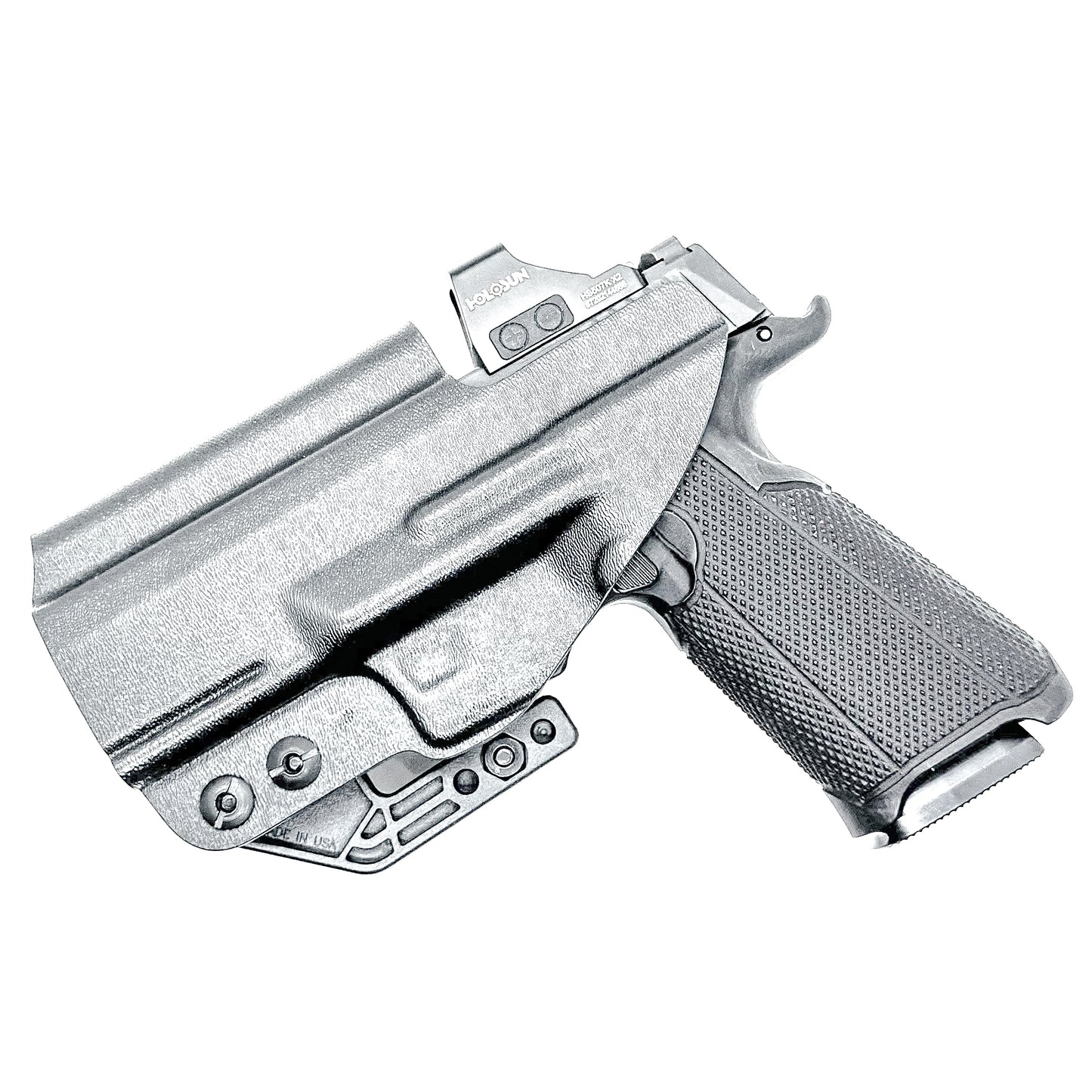 Inside Waistband (IWB) holster for the Icarus Precision ACE 365 311. Optic-ready, Enigma compatible, ModWing concealment, made in the USA