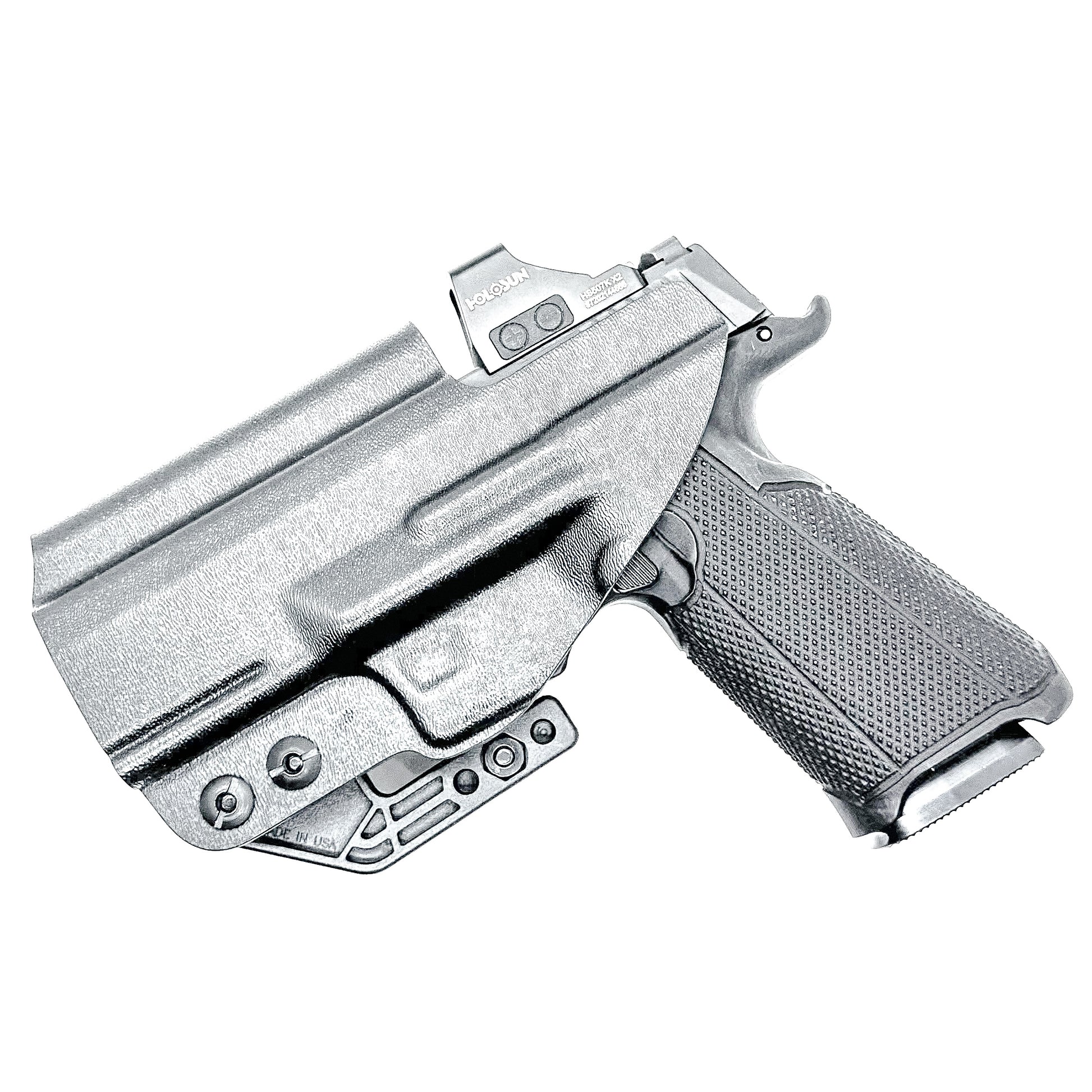 Inside Waistband (IWB) holster for the Icarus Precision ACE 365 311. Optic-ready, Enigma compatible, ModWing concealment, made in the USA