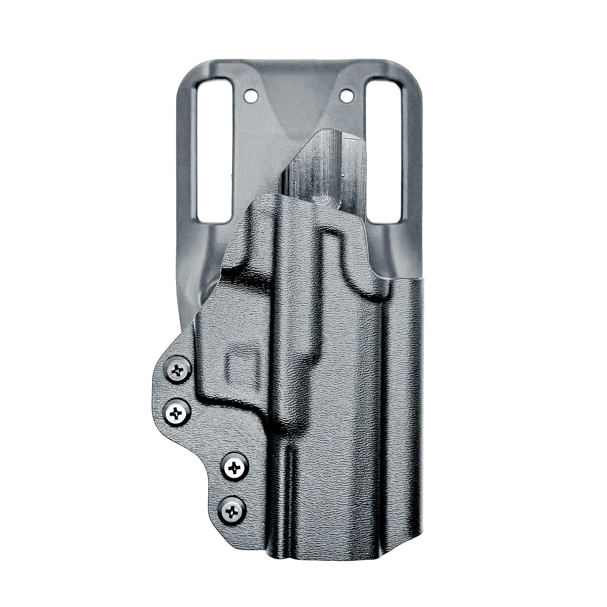 Duty & Competition OWB holster for the Icarus Precision AIR Polymer XMACRO Grip & P365 XMACRO or P365XL Slide. Red dot ready, suppressor height sight compatible