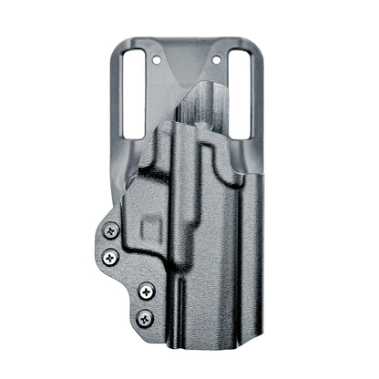 Duty & Competition OWB holster for the Icarus Precision AIR Polymer XMACRO Grip & P365 XMACRO or P365XL Slide. Red dot ready, suppressor height sight compatible