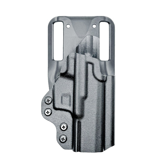 Duty & Competition OWB holster for the Icarus Precision AIR Polymer XMACRO Grip & P365 XMACRO or P365XL Slide. Red dot ready, suppressor height sight compatible