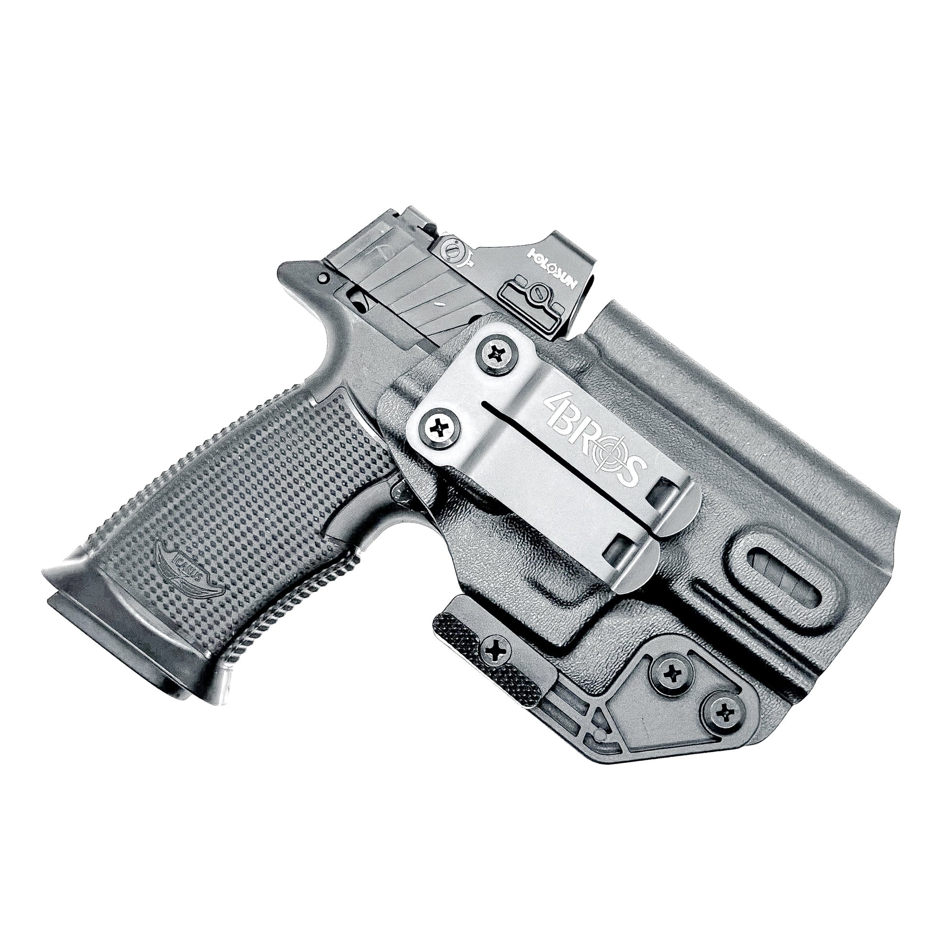 Inside waistband holster built for the Icarus Precision AIR Polymer XMACRO Grip Module and P365-XMACRO or P365XL Slide.