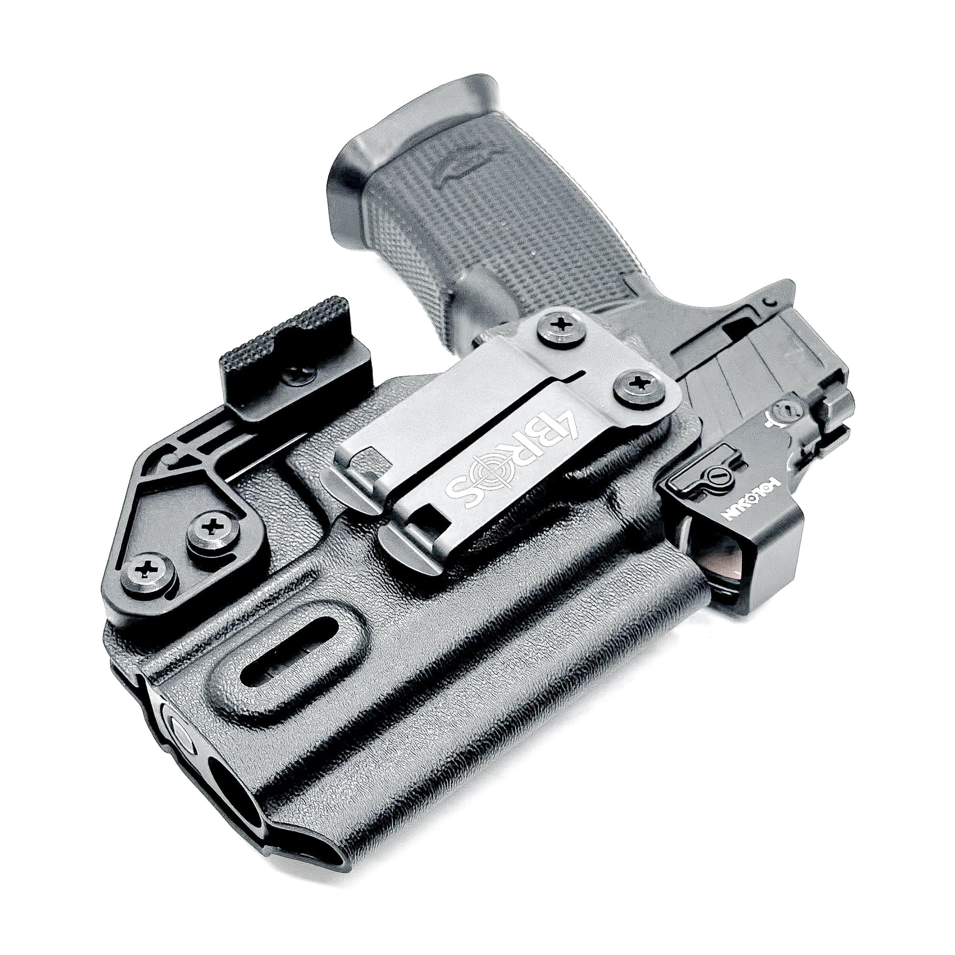 Inside waistband holster built for the Icarus Precision AIR Polymer XMACRO Grip Module and P365-XMACRO or P365XL Slide.