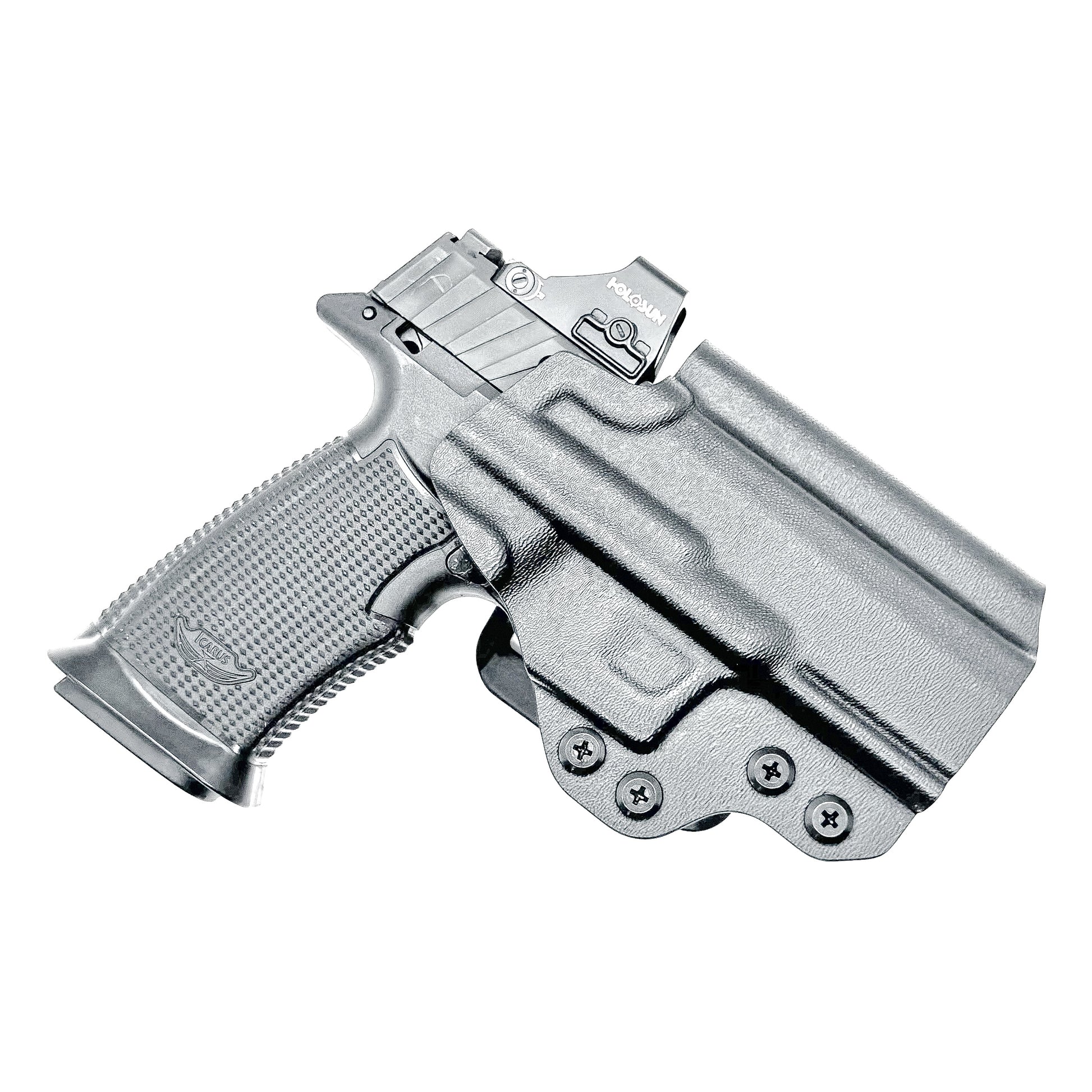 Outside waistband holster for Icarus AIR Polymer XMACRO Grip and P365-XMACRO or P365XL slide.