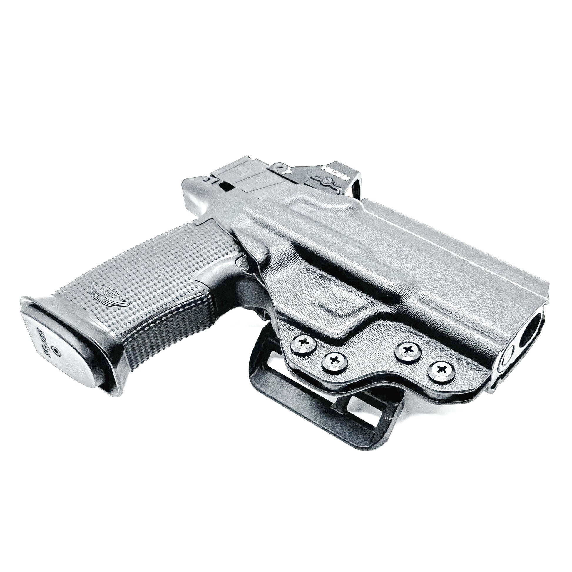 Outside waistband holster for Icarus AIR Polymer XMACRO Grip and P365-XMACRO or P365XL slide.