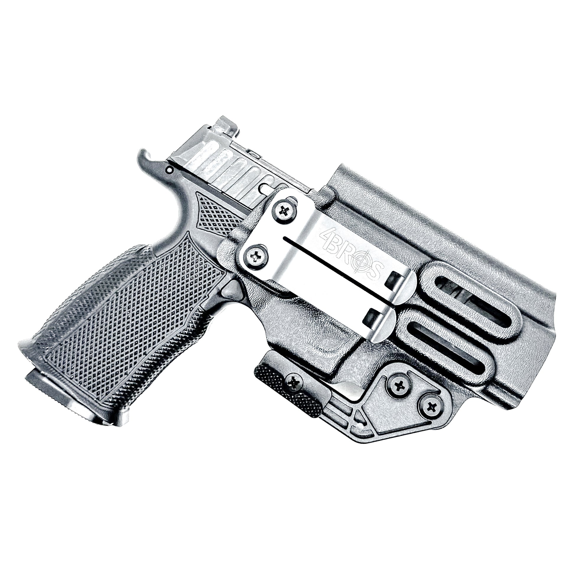 Black IWB Holster for the Icarus Precision A.C.E P365 FUSE with Monoblock and Modwing.