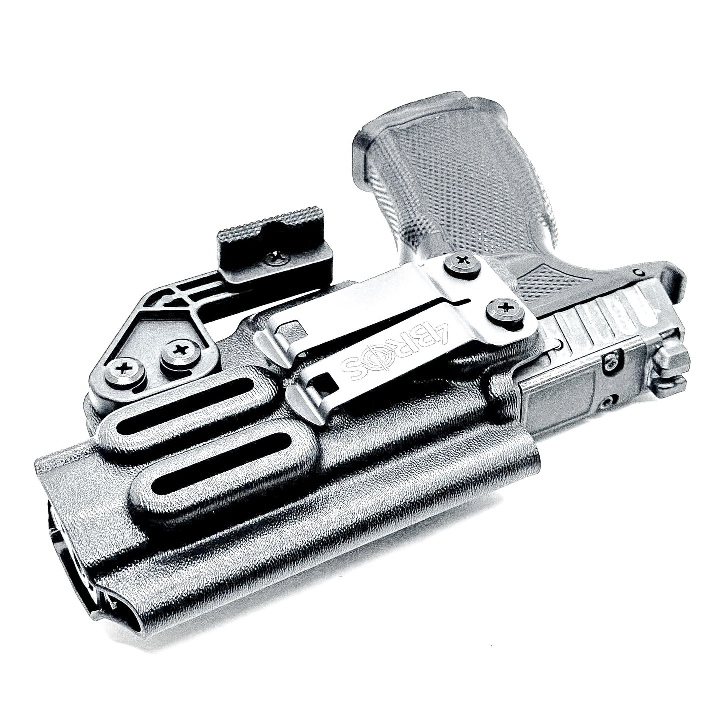 Black IWB Holster for the Icarus Precision A.C.E P365 FUSE with Monoblock and Modwing.