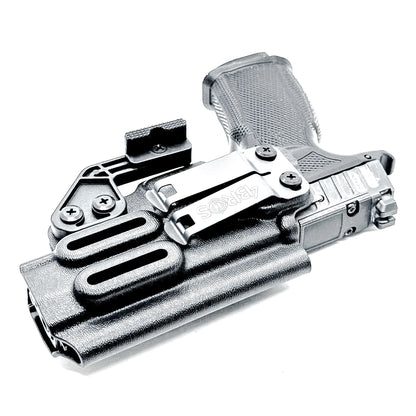 Black IWB Holster for the Icarus Precision A.C.E P365 FUSE with Monoblock and Modwing.