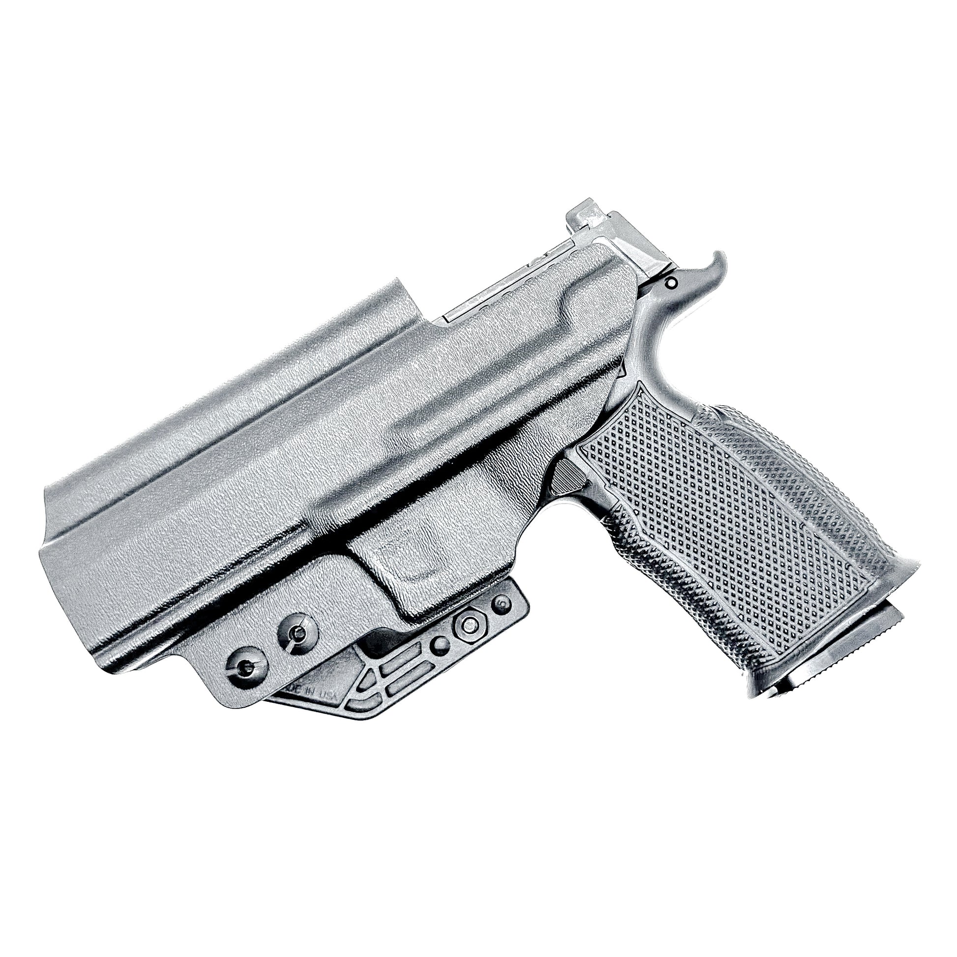 Black IWB Holster for the Icarus Precision A.C.E P365 FUSE with Monoblock and Modwing.