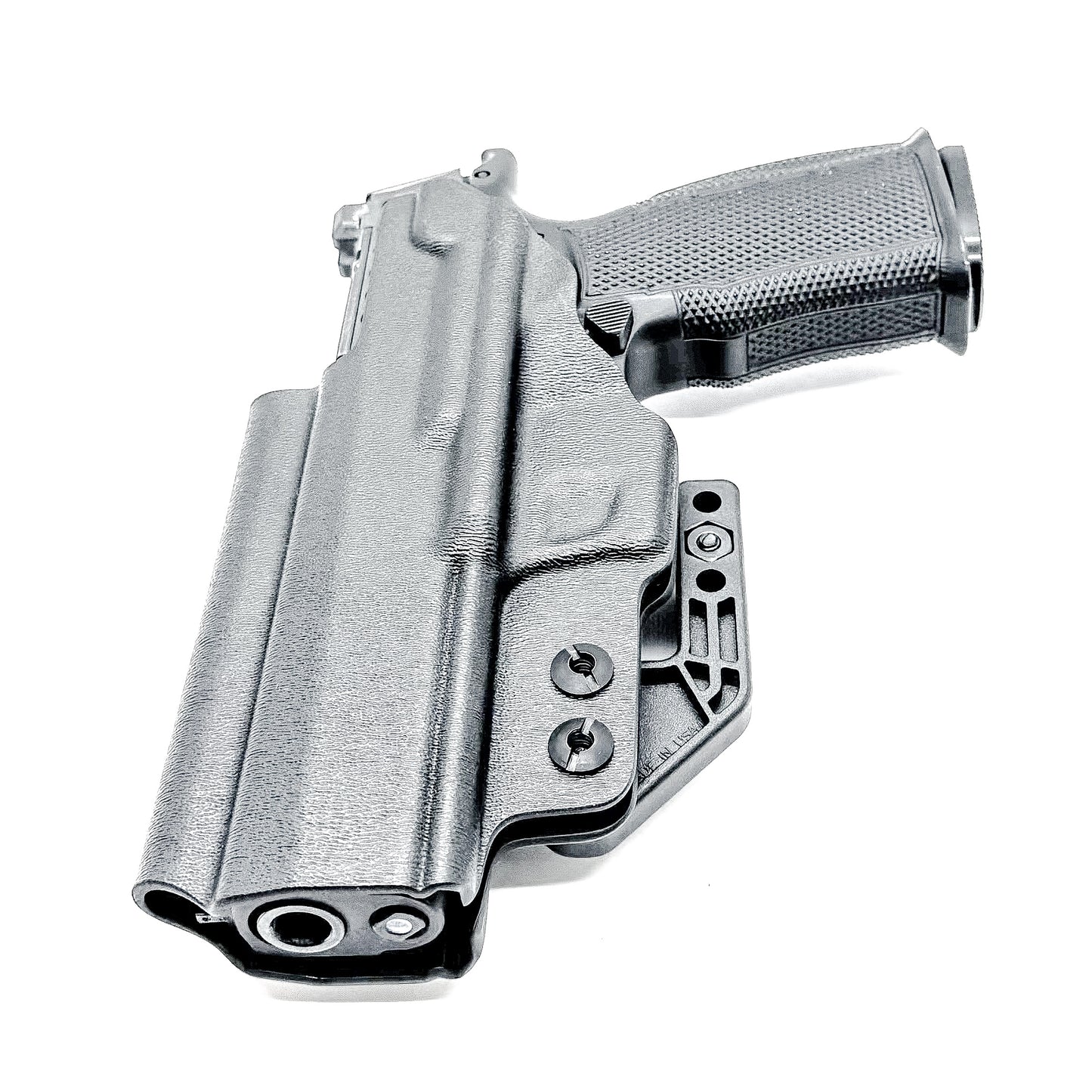 Black IWB Holster for the Icarus Precision A.C.E P365 FUSE with Monoblock and Modwing.