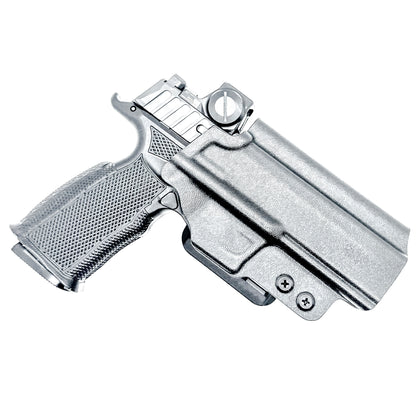 Black Outside the Waistband OWB Holster for the Icarus Precision A.C.E P365 FUSE with 4Bros 1.5" Belt Slide.