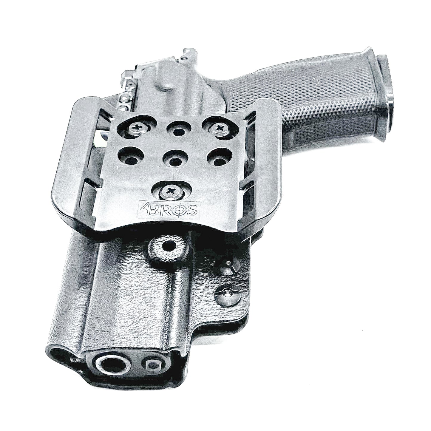 Black Outside the Waistband OWB Holster for the Icarus Precision A.C.E P365 FUSE with 4Bros 1.5" Belt Slide.