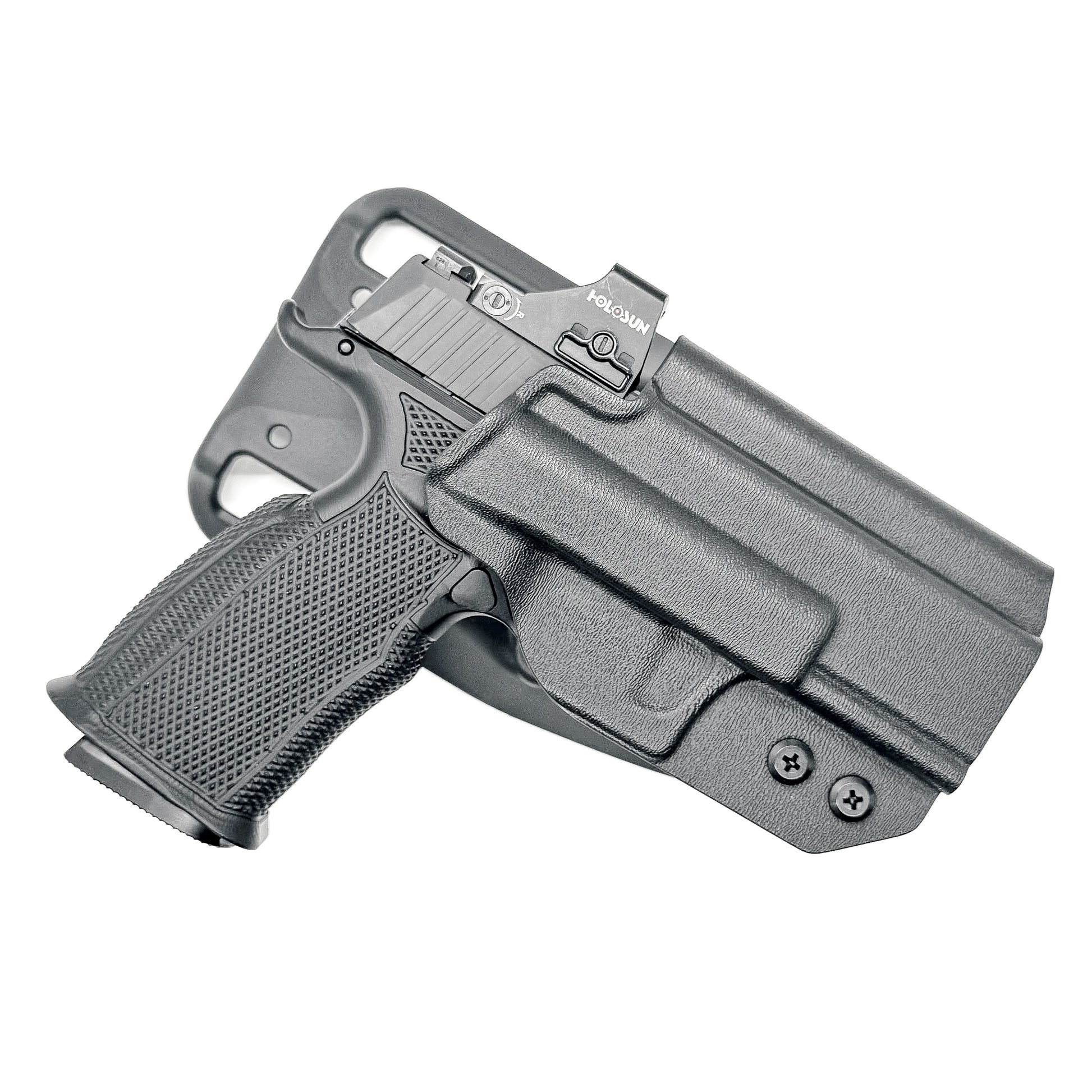 For the best Sig Sauer P365-XMACRO, P365XL & P365 slide with the Icarus Precision Grip Module Duty & Competition Style Holster, shop Four Brothers Holsters. 