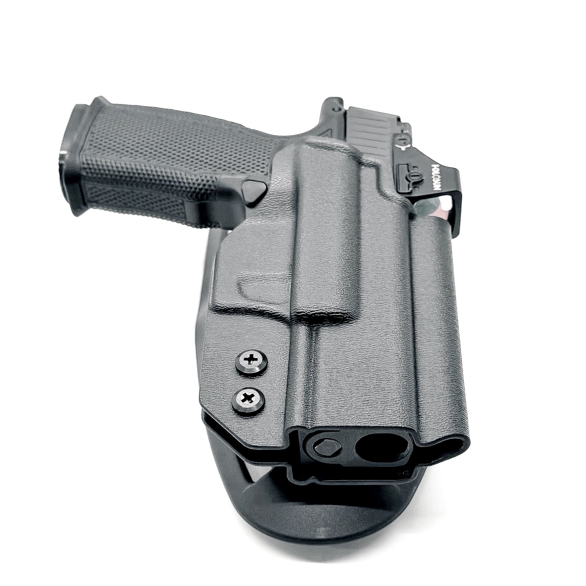 For the best Sig Sauer P365-XMACRO, P365XL & P365 slide with the Icarus Precision Grip Module Duty & Competition Style Holster, shop Four Brothers Holsters. 