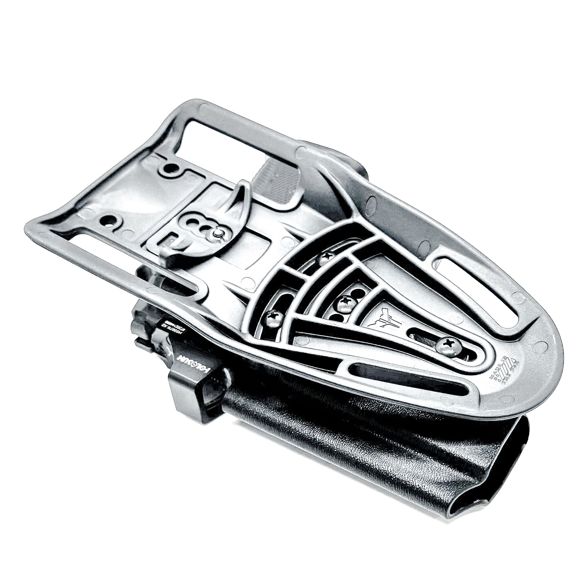 Black Sig Sauer P365-XMACRO, P365XL or P365 slide and Icarus Precision A.C.E. 365 X MACRO or 365 XL EVO Grip Module OWB Duty & Competition Holster from Four Brothers. 