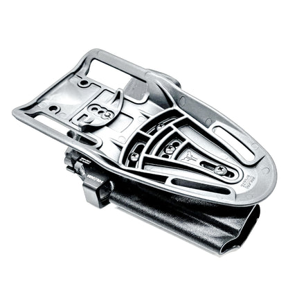 Black Sig Sauer P365-XMACRO, P365XL or P365 slide and Icarus Precision A.C.E. 365 X MACRO or 365 XL EVO Grip Module OWB Duty & Competition Holster from Four Brothers. 