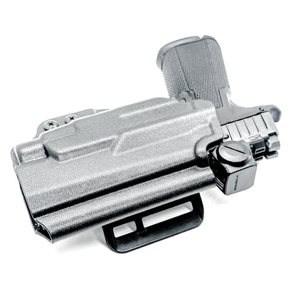 Outside Waistband (OWB) holster for the Icarus ACE 365 311 FUSE & TLR-7 HL-X. Red-dot compatible, adjustable retention, open muzzle, stable belt carry, USA-made quality.