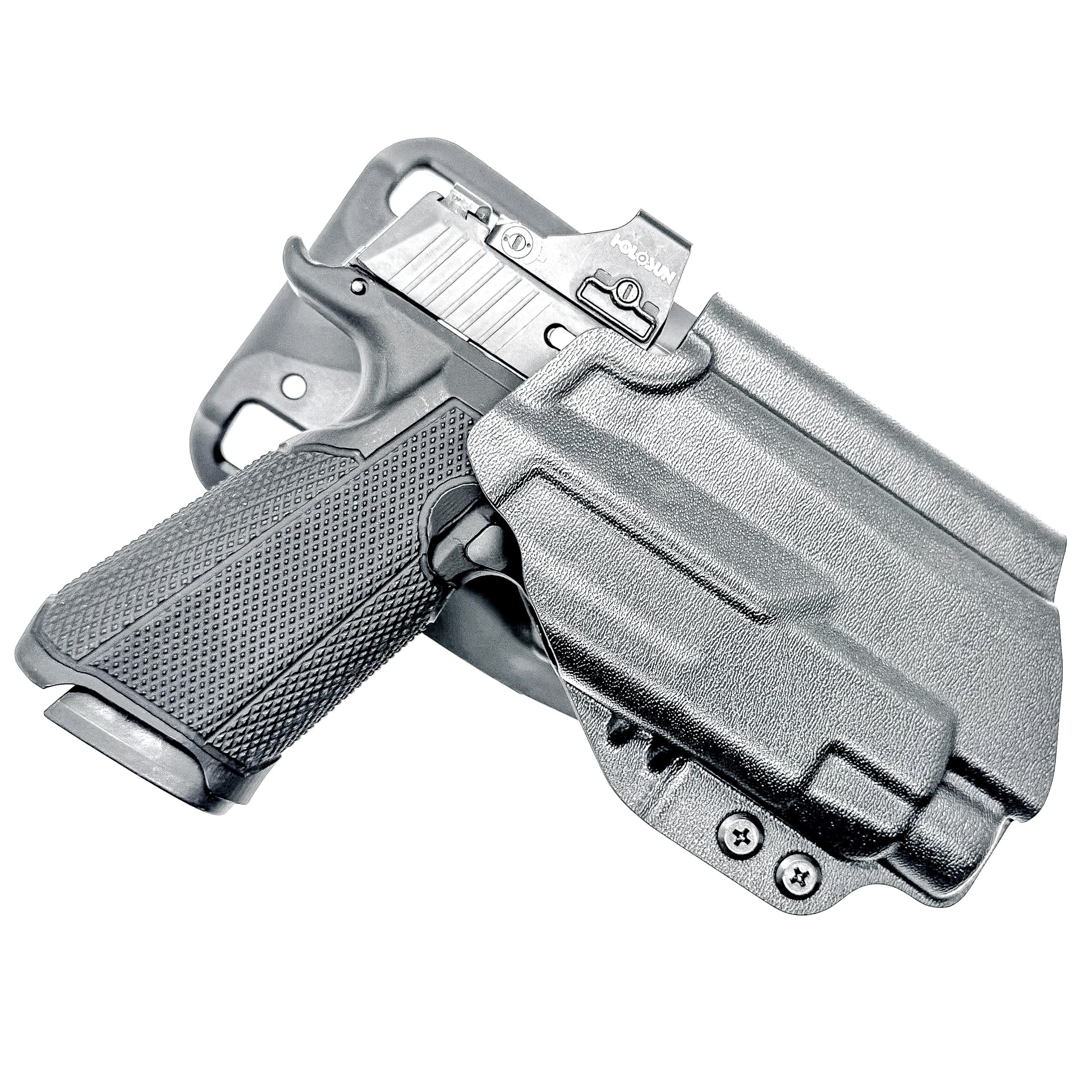 Outside Waistband (OWB) Duty & Competition holster built for Icarus ACE 365 311 & TLR-7 HL-X. Red-dot & suppressor-sight compatible, secure retention, made in the USA.