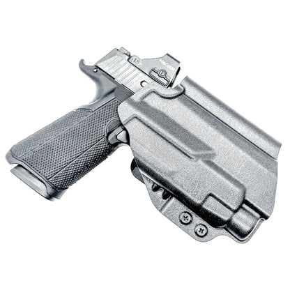 Outside Waistband (OWB) holster fits Icarus ACE 365 311 & TLR-7 HL-X. Red-dot compatible, adjustable retention, open muzzle, stable belt carry, USA-made quality.
