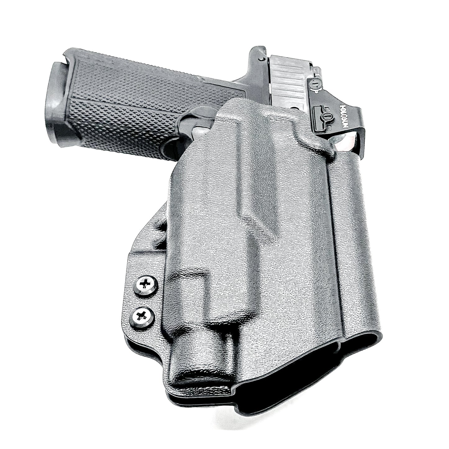 Outside Waistband (OWB) holster fits Icarus ACE 365 311 & TLR-7 HL-X. Red-dot compatible, adjustable retention, open muzzle, stable belt carry, USA-made quality.