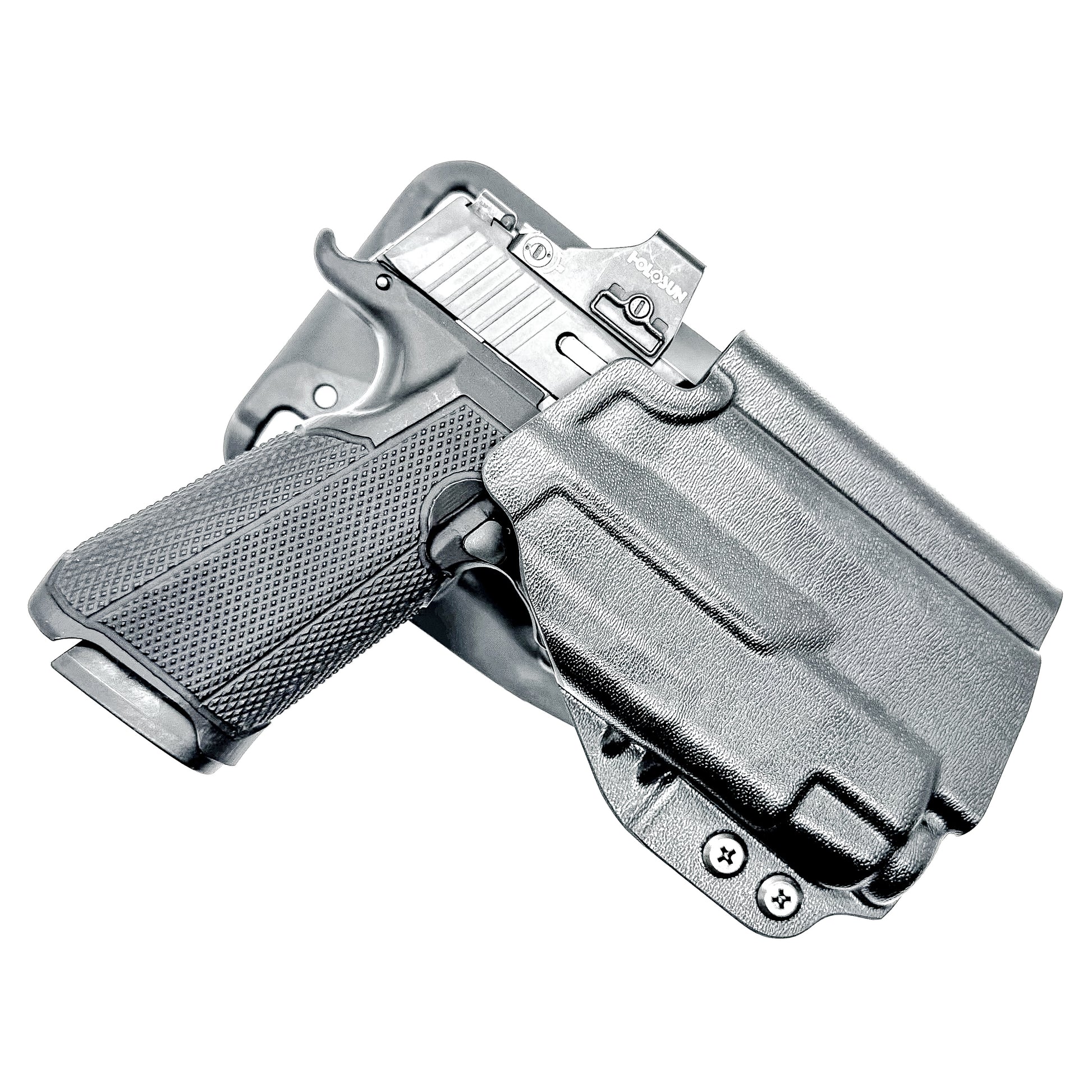 Outside Waistband (OWB) Duty & Competition holster built for Icarus ACE 365 311 & TLR-7 X or TLR-7 A. Red-dot & suppressor-sight compatible, made in the USA.