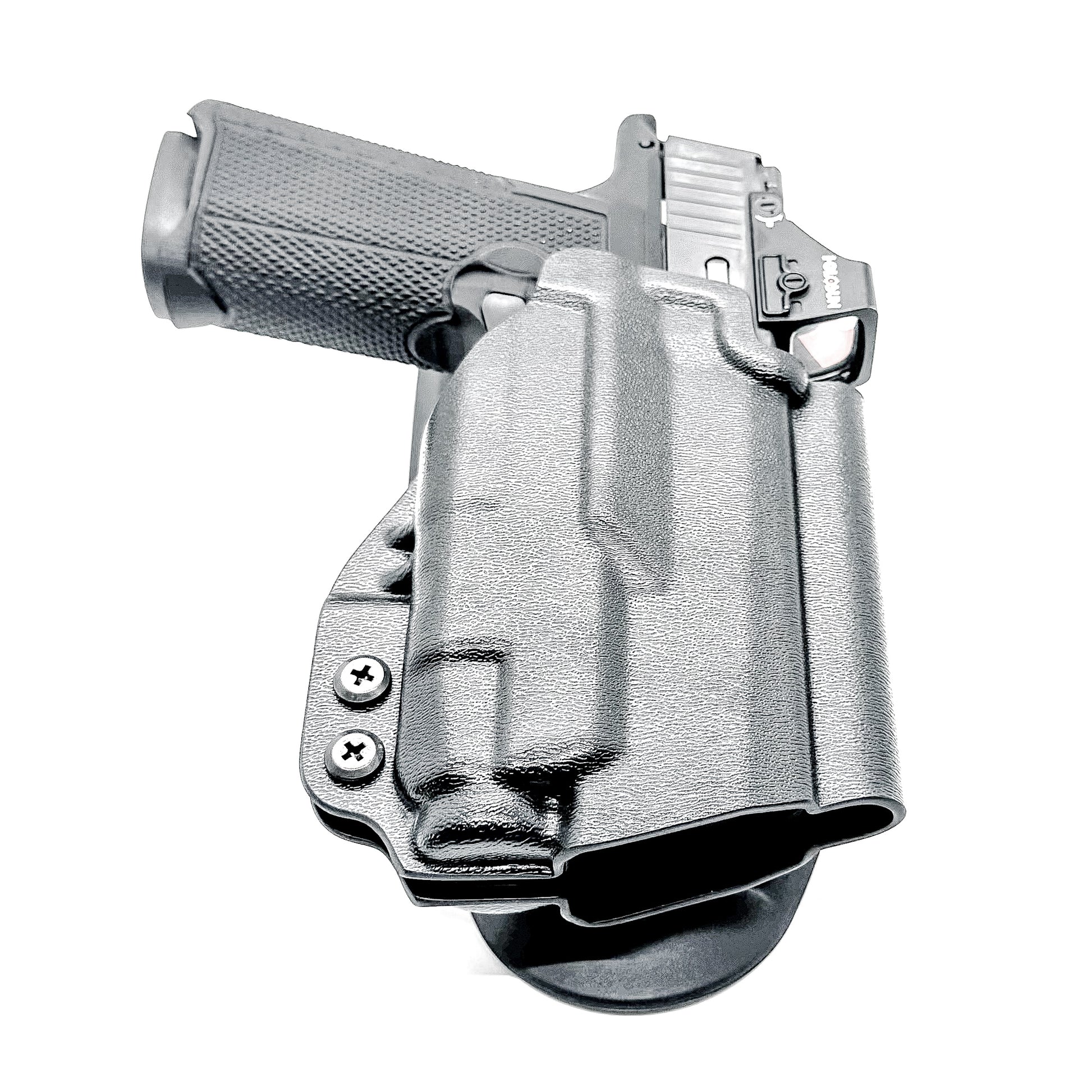 Outside Waistband (OWB) Duty & Competition holster built for Icarus ACE 365 311 & TLR-7 X or TLR-7 A. Red-dot & suppressor-sight compatible, made in the USA.