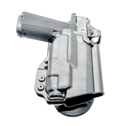 Outside Waistband (OWB) Duty & Competition holster built for Icarus ACE 365 311 & TLR-7 X or TLR-7 A. Red-dot & suppressor-sight compatible, made in the USA.