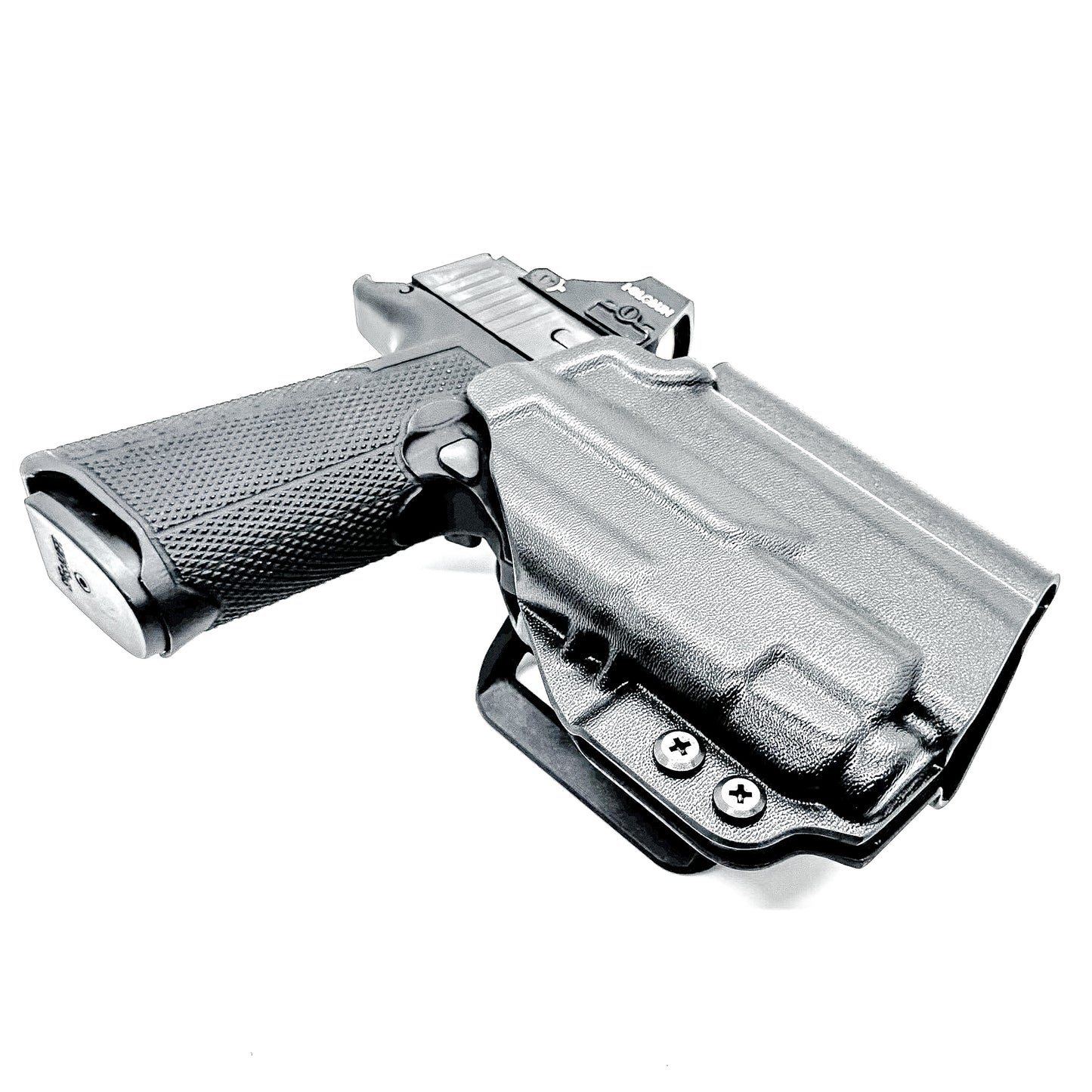 Outside Waistband (OWB) holster fits Icarus ACE 365 311 & TLR-7 X or TLR-7 A. Red-dot compatible, adjustable retention, open muzzle, USA-made quality.