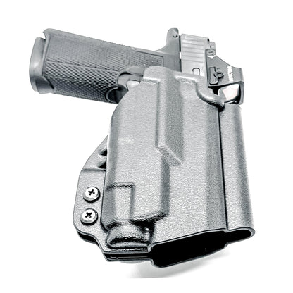 Outside Waistband (OWB) holster fits Icarus ACE 365 311 & TLR-7 X or TLR-7 A. Red-dot compatible, adjustable retention, open muzzle, USA-made quality.