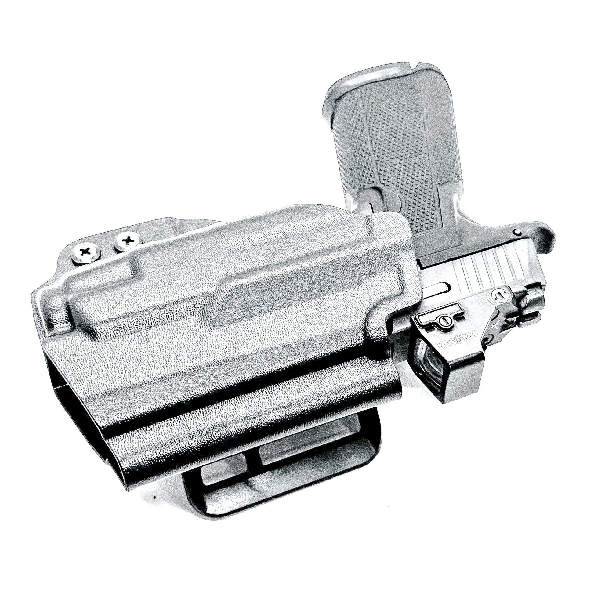 Outside Waistband (OWB) holster fits Icarus ACE 365 311 & TLR-7 X or TLR-7 A. Red-dot compatible, adjustable retention, open muzzle, USA-made quality.