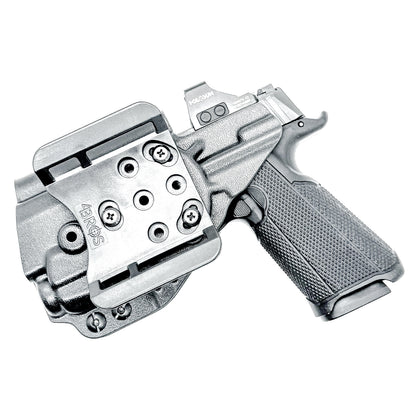 Outside Waistband (OWB) holster fits Icarus ACE 365 311 & TLR-7 X or TLR-7 A. Red-dot compatible, adjustable retention, open muzzle, USA-made quality.