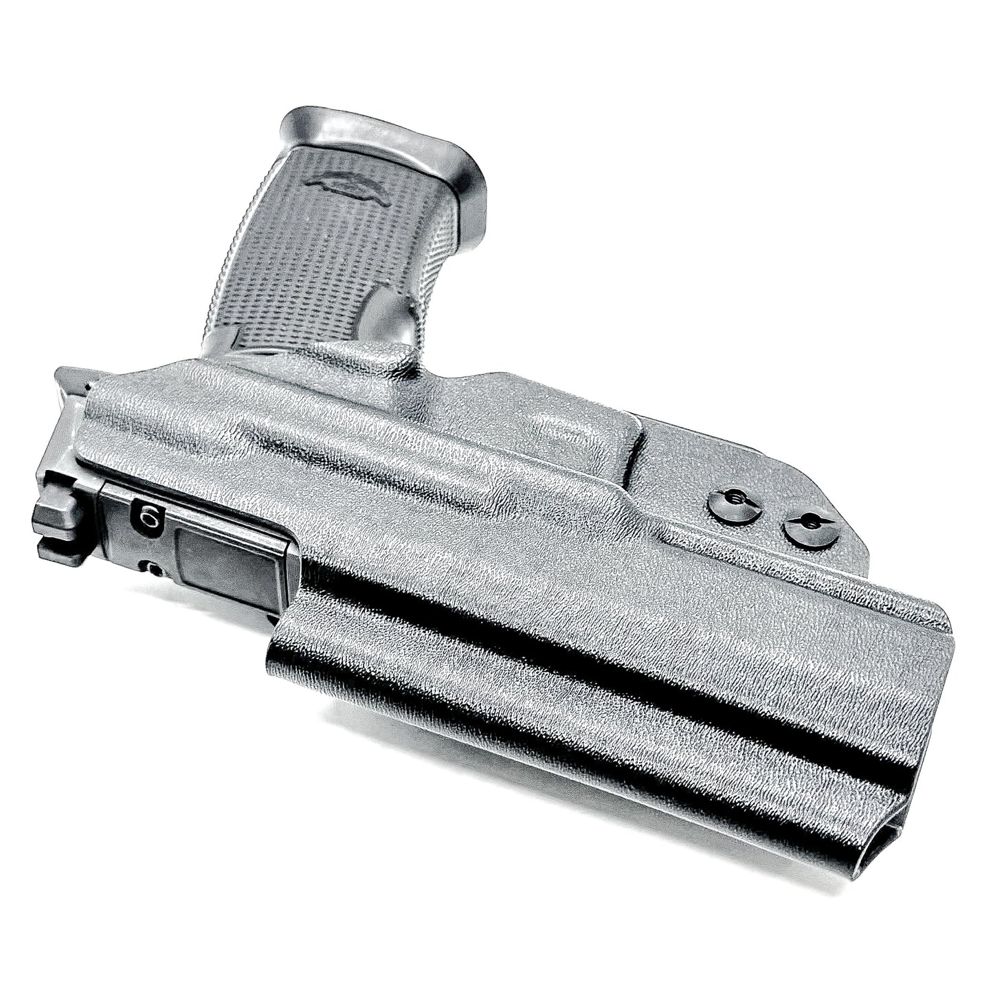 Black  Inside waistband holster built for the Icarus Precision AIR Polymer XMACRO Grip Module and P365-FUSE slide.  Red dot ready, Enigma compatible.