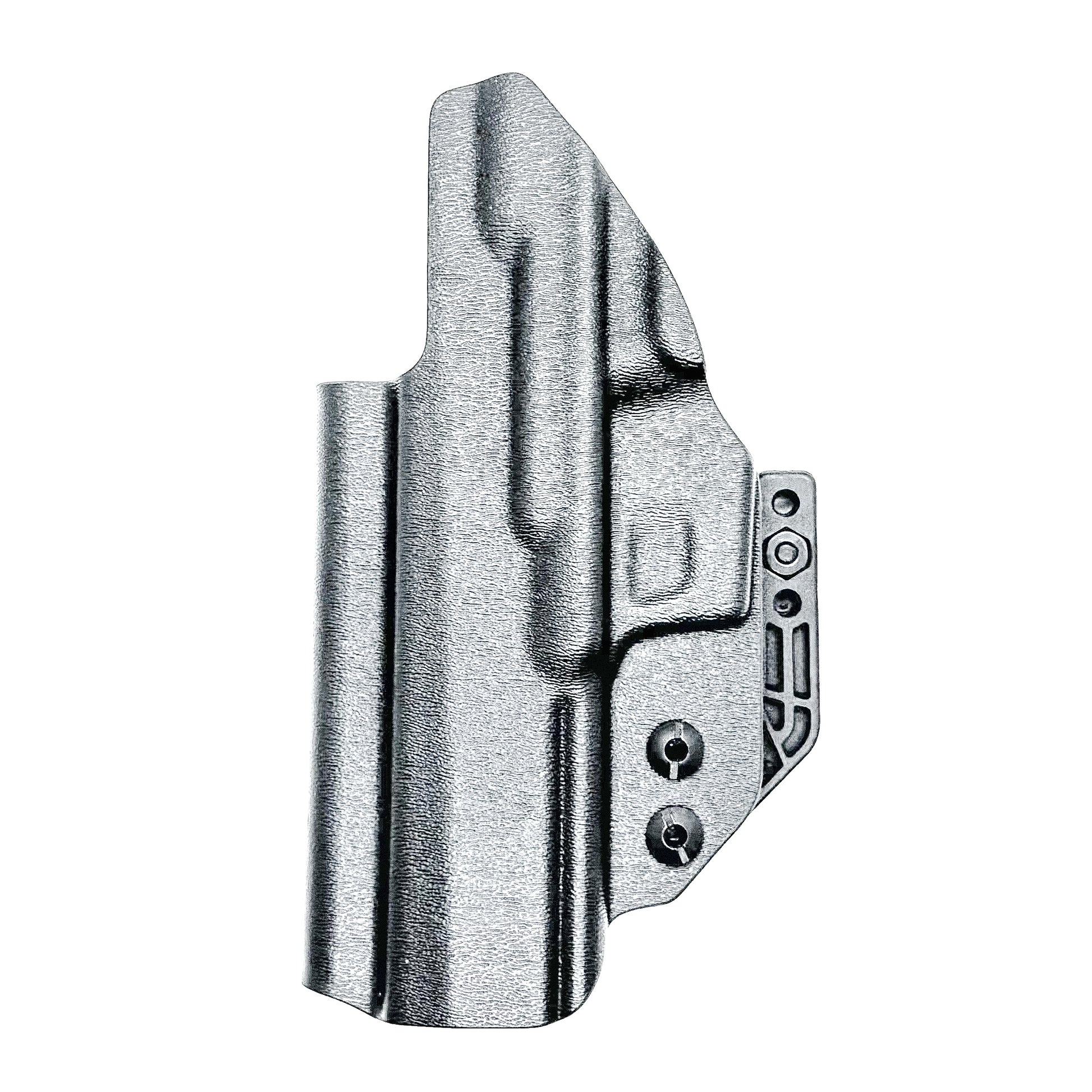 Black  Inside waistband holster built for the Icarus Precision AIR Polymer XMACRO Grip Module and P365-FUSE slide.  Red dot ready, Enigma compatible.